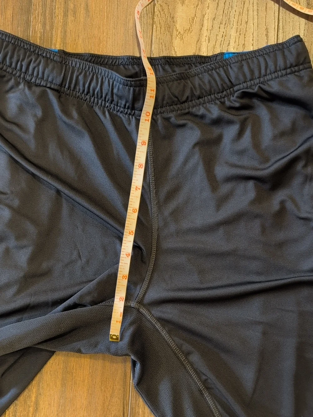 Nike Dri Fit Men’s Charcoal/Black Athletic Shorts with Blue Panels